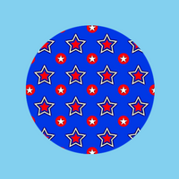 INDEPENDENCE DAY STARS - LARGE SOLID OVERLAY