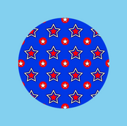INDEPENDENCE DAY STARS - LARGE SOLID OVERLAY
