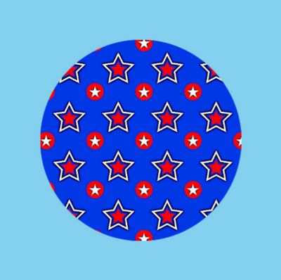 INDEPENDENCE DAY STARS - LARGE SOLID OVERLAY