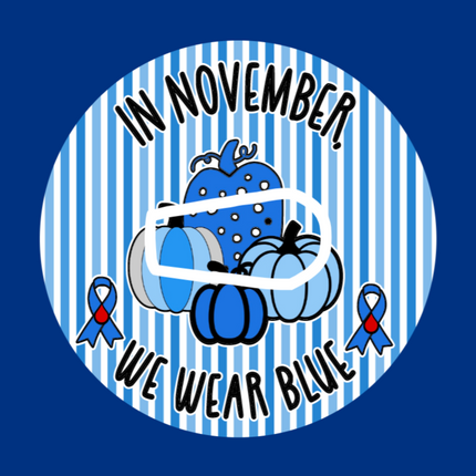 IN NOVEMBER WE WEAR BLUE - PUMPKINS - PATCH