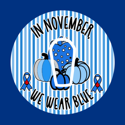 IN NOVEMBER WE WEAR BLUE - PUMPKINS - PATCH