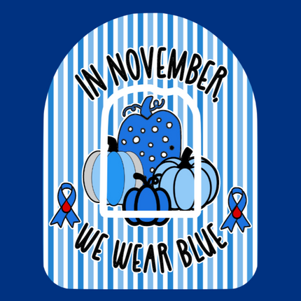 IN NOVEMBER WE WEAR BLUE - PUMPKINS - PATCH