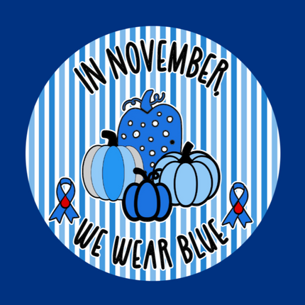 IN NOVEMBER WE WEAR BLUE - PUMPKINS - PATCH