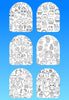 "COLOR MY JOURNEY" KAWAII SWEETS PATTERN - 6 PATCH SET OF OMNIPOD OVERLAYS WITH CUT-OUTS