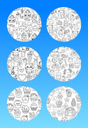 "COLOR MY JOURNEY" KAWAII SWEETS PATTERNS - 6 PATCH SET OF LIBRE 3 OR MEDTRONIC INSTINCT OVERLAYS WITH CUT-OUTS