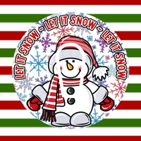 LET IT SNOW ~ LET IT SNOW ~ LET IT SNOWMAN PATCH