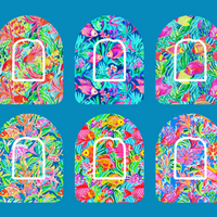 PREPPY FRIENDS WITH FINS - 6 PATCH SET - OMNIPOD OVERLAYS