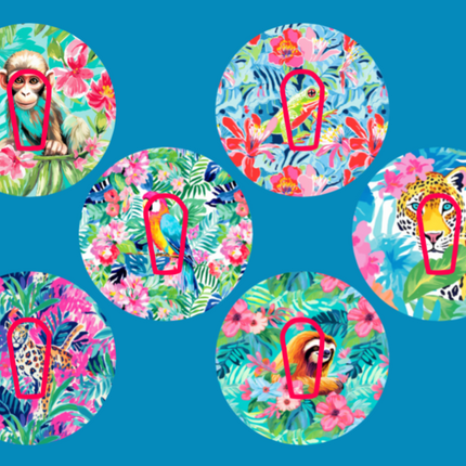 LILY PULITZER INSPIRED RAINFOREST LIFE  - 6 PATCH SET