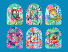 LILY PULITZER INSPIRED RAINFOREST LIFE  - 6 PATCH SET