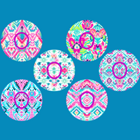 PREPPY PASTEL PATTERNS - 6 PATCH SET - DEXCOM G7 OR DEXCOM STELO OVERLAY