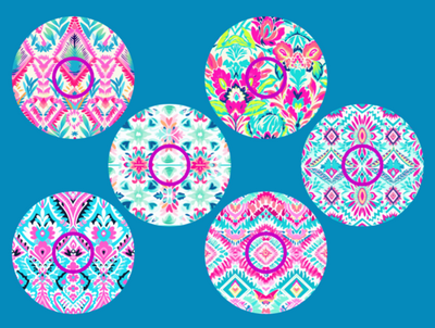 PREPPY PASTEL PATTERNS - 6 PATCH SET - LIBRE 2