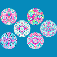 PREPPY PASTEL PATTERNS - 6 PATCH SET - INFUSION SET OVERLAY
