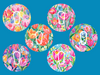 LILY PULITZER INSPIRED SPRING TULIPS & LILIES  - 6 PATCH SET
