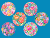 PREPPY TULIPS & LILIES  - 6 PATCH SET - LARGE SOLID OVERLAYS
