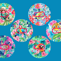 PREPPY RAINFOREST - 6 PATCH SET  -  DEXCOM G6 OVERLAYS