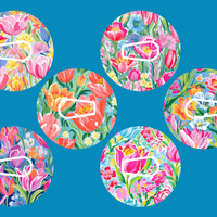 PREPPY TULIPS & LILIES - 6 PATCH SET  -  DEXCOM G6 OVERLAYS