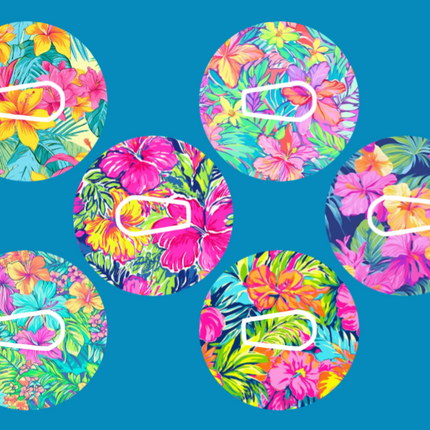 PREPPY TROPICAL FLOWERS - 6 PATCH SET  -  DEXCOM G6 OVERLAYS