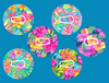 PREPPY TROPICAL FLOWERS - 6 PATCH SET  -  DEXCOM G6 OVERLAYS