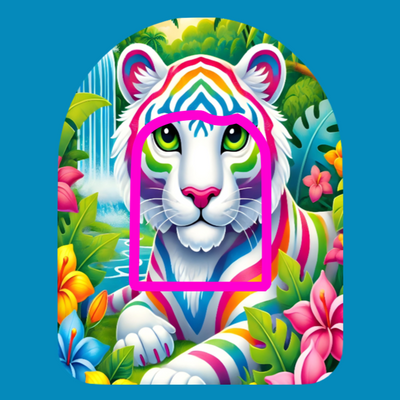 BRIGHT STRIPES WHITE TIGER - LISA FRANK INSPIRED -  OMNIPOD OVERLAY