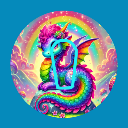 SPARKLING DRAGON - LISA FRANK INSPIRED -  DEXCOM G6 OVERLAY