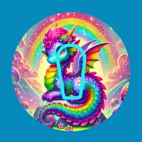 SPARKLING DRAGON - LISA FRANK INSPIRED -  DEXCOM G6 OVERLAY
