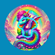 SPARKLING DRAGON - LISA FRANK INSPIRED - MEDTRONIC GUARDIAN OVERLAYS WITH CUT-OUT FOR USE WITH DECK MY DIABETES GRIPSHIELD