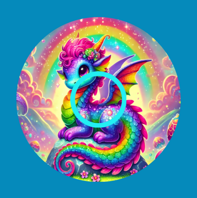 SPARKLING DRAGON - LISA FRANK INSPIRED  -  LIBRE 2 OVERLAY