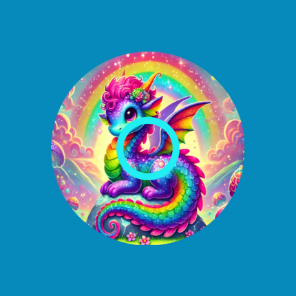 SPARKLING DRAGON - LISA FRANK INSPIRED - INFUSION SET OVERLAY