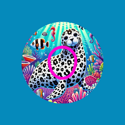 WHITE SPOTTED SEAL - LISA FRANK INSPIRED - DEXCOM G7 OR DEXCOM STELO OVERLAY