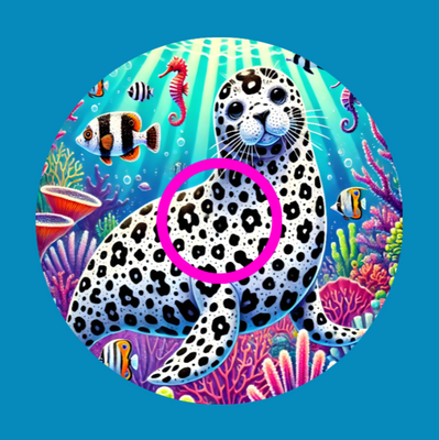 WHITE SPOTTED SEAL LIBRE 2 - LISA FRANK INSPIRED  -  LIBRE 2 OVERLAY