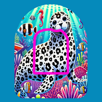WHITE SPOTTED SEAL - LISA FRANK INSPIRED -  OMNIPOD OVERLAY