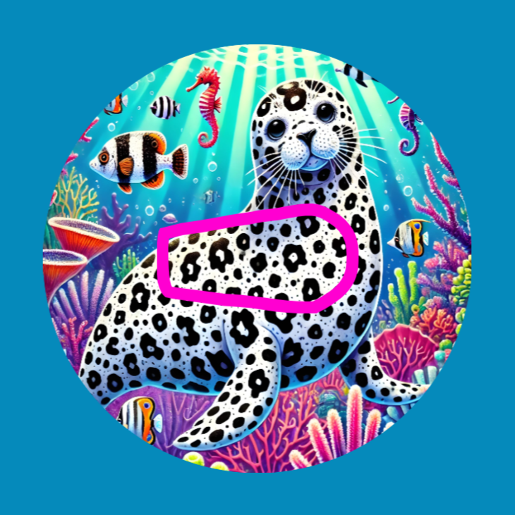 WHITE SPOTTED SEAL - LISA FRANK INSPIRED -  DEXCOM G6 OVERLAY