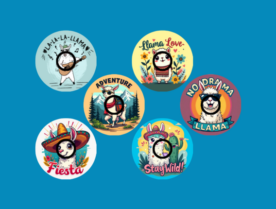 LLAMA TIME - 6 PATCH SET  - LIBRE 3 OVERLAYS