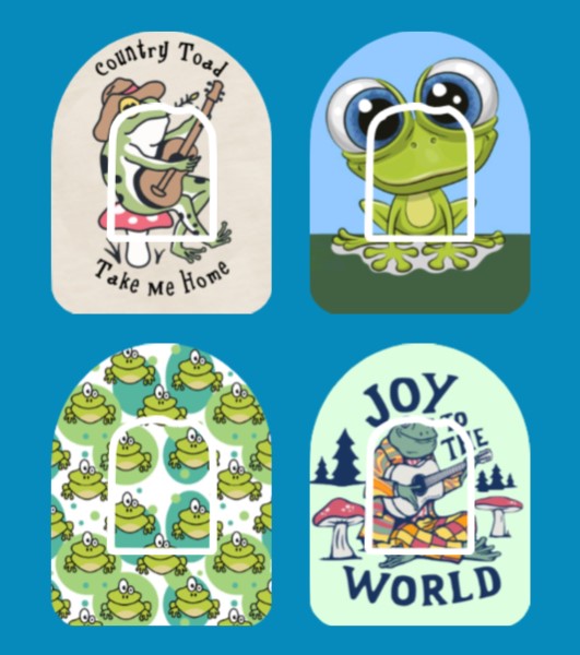 LOADS OF TOADS - 4 PATCH SET - OMNIPOD OVERLAY