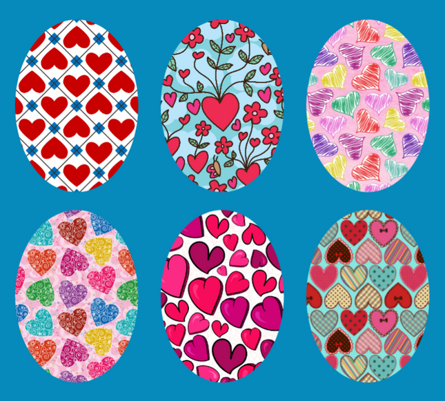 LOTS OF LOVE VALENTINES - 6 PATCH SET