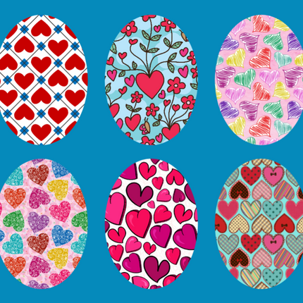 LOTS OF LOVE VALENTINES - 6 PATCH SET