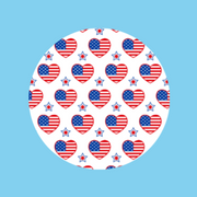 LOVE STARS & STRIPES PATTERN - LARGE SOLID OVERLAY