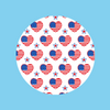 LOVE STARS & STRIPES - LARGE SOLID OVERLAY