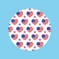 LOVE STARS & STRIPES - LARGE SOLID OVERLAY