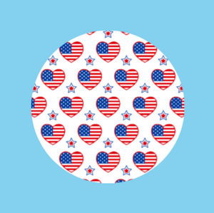 LOVE STARS & STRIPES - LARGE SOLID OVERLAY