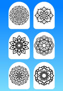 "COLOR MY JOURNEY" MANDALA - 6 PATCH SET OF OMNIPOD OVERLAYS WITH CUT-OUTS