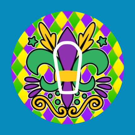 MARDI GRAS FLEUR DE LIS  -  DEXCOM G6 OVERLAY