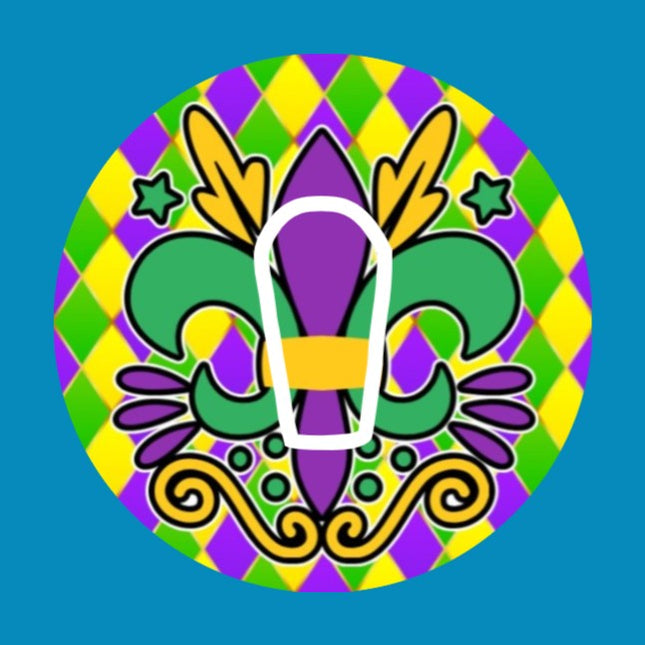 MARDI GRAS FLEUR DE LIS  -  DEXCOM G6 OVERLAY