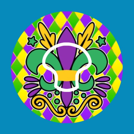 MARDI GRAS FLEUR DE LIS - MEDTRONIC GUARDIAN  OVERLAY