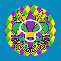 MARDI GRAS FLEUR DE LIS - MEDTRONIC GUARDIAN OVERLAYS WITH CUT-OUT FOR USE WITH DECK MY DIABETES GRIPSHIELD