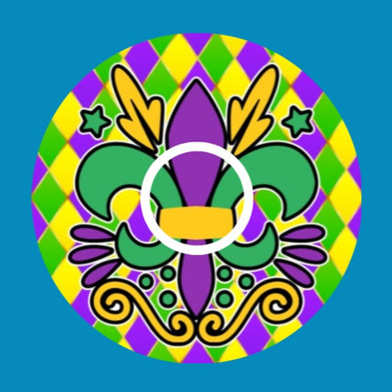 MARDI GRAS FLEUR DE LIS -  LIBRE 2 OVERLAY