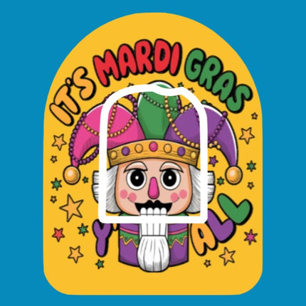 MARDIS GRAS NUTCRACKER KING PARTY TIME -  OMNIPOD OVERLAY