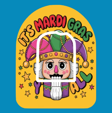 MARDIS GRAS NUTCRACKER KING PARTY TIME -  OMNIPOD OVERLAY