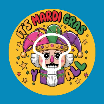 MARDI GRAS NUTCRACKER KING - MEDTRONIC GUARDIAN OVERLAYS WITH CUT-OUT FOR USE WITH DECK MY DIABETES GRIPSHIELD