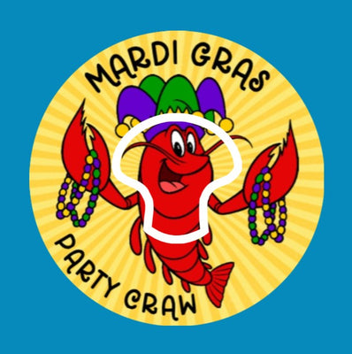 MARDI GRAS PARTY CRAW - MEDTRONIC GUARDIAN OVERLAYS WITH CUT-OUT FOR USE WITH DECK MY DIABETES GRIPSHIELD